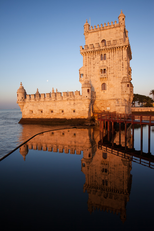 Morning at Belem Tower in Lisbon Stock Photo 03