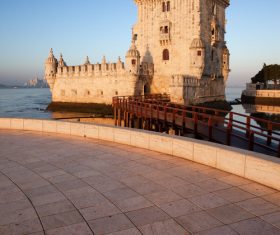 Morning at Belem Tower in Lisbon Stock Photo 06