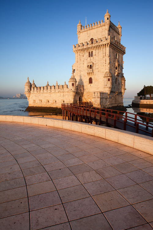 Morning at Belem Tower in Lisbon Stock Photo 06