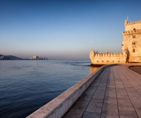 Morning at Belem Tower in Lisbon Stock Photo 07