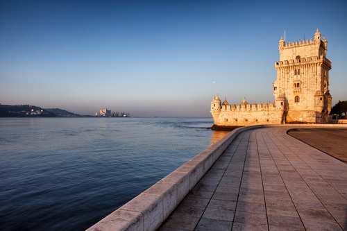 Morning at Belem Tower in Lisbon Stock Photo 07