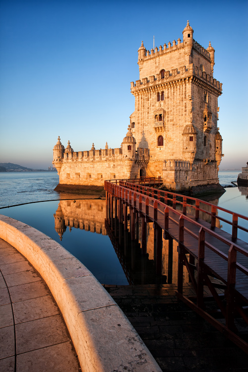Morning at Belem Tower in Lisbon Stock Photo 08