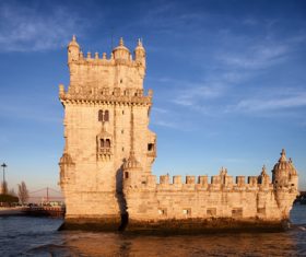 Morning at Belem Tower in Lisbon Stock Photo 09