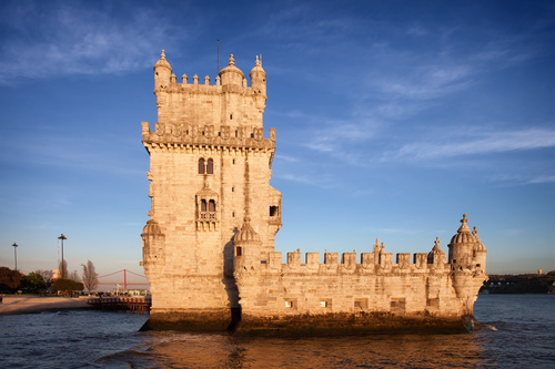 Morning at Belem Tower in Lisbon Stock Photo 09