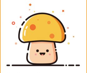 Mushroom cartoon vector material