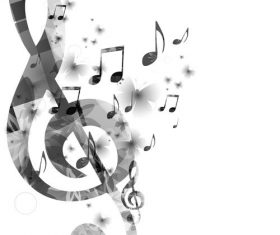 Music black white background vector