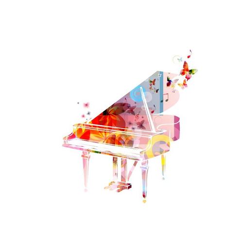 Music pianoforte abstract vector