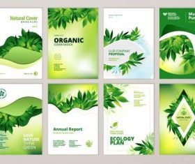 Natural brochure cover vector template