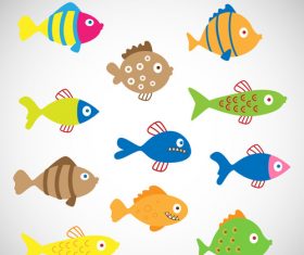 Ocean cartoon fish vector