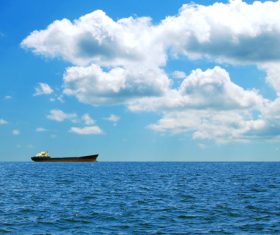 Ocean freighter Stock Photo