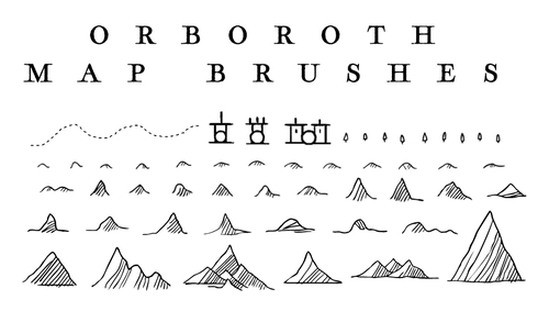 Orboroth Map Photoshop Brushes