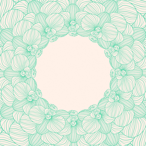 Orchid frame vector material