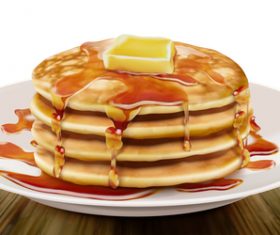 Pancake mix illustration design vector 01