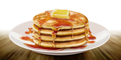 Pancake mix illustration design vector 01