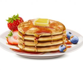 Pancake mix illustration design vector 02