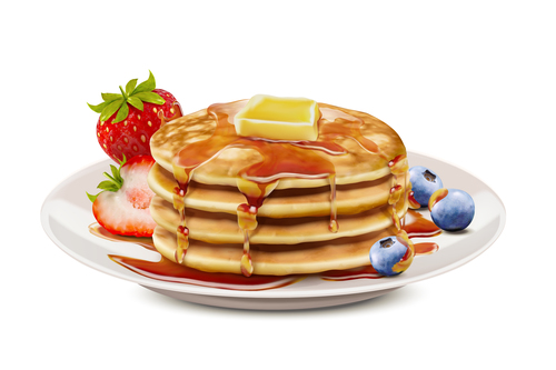 Pancake mix illustration design vector 02