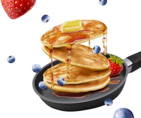 Pancake mix illustration design vector 03
