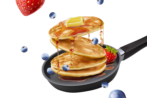 Pancake mix illustration design vector 03