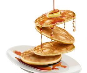 Pancake mix illustration design vector 05
