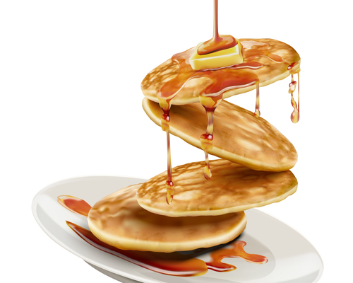 Pancake mix illustration design vector 05