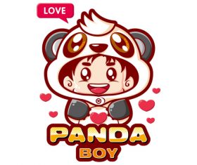 Panda cartoon illustration image t-shirt pattern vector