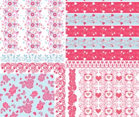 Pink heart seamless pattern background vector