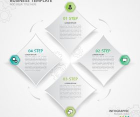 Polygon presentation infographic template vector 03