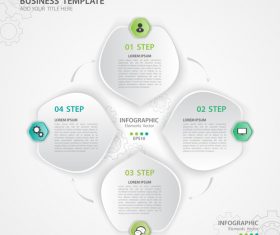 Polygon presentation infographic template vector 05