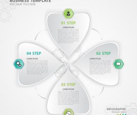 Polygon presentation infographic template vector 06