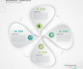 Polygon presentation infographic template vector 07