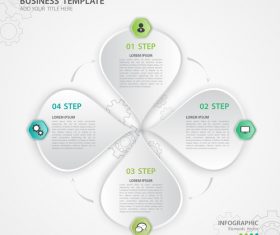 Polygon presentation infographic template vector 08