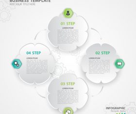Polygon presentation infographic template vector 09
