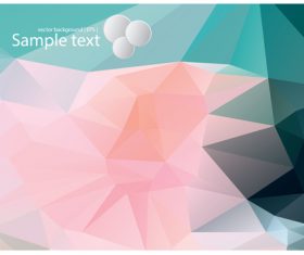 Polygonal geometric shape flowers design vector 01