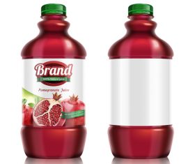 Pomegranate juice package design vector