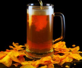 Potato chips beer snack Stock Photo 02