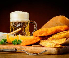 Potato chips beer snack Stock Photo 04