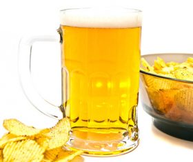 Potato chips beer snack Stock Photo 06