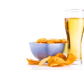 Potato chips beer snack Stock Photo 07