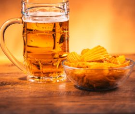 Potato chips beer snack Stock Photo 08