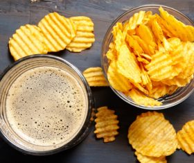 Potato chips beer snack Stock Photo 10