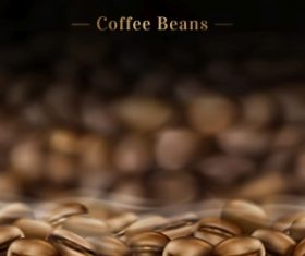 Premium black canned coffee ads with beans background in 3d illustration 04