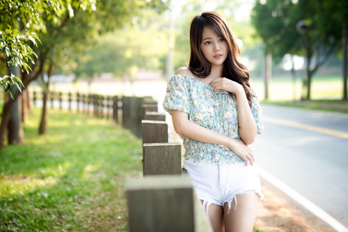 Pure and lovely Asian girl Stock Photo