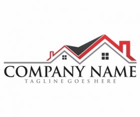 colored real estate logo vector free download