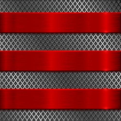 Red with black metal background design vectors 02