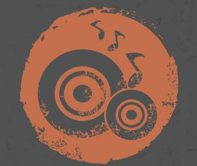 Retro with grunge musical backgorund vector