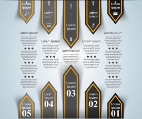 Road infographic template vectors material 01