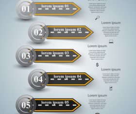 Road infographic template vectors material 05