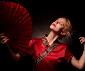 Self-complacence woman Stock Photo