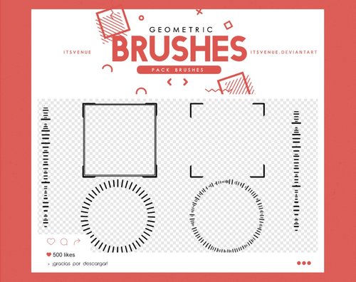 Simple Geometric Photoshop Brushes