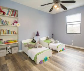 Simple double childrens room Stock Photo